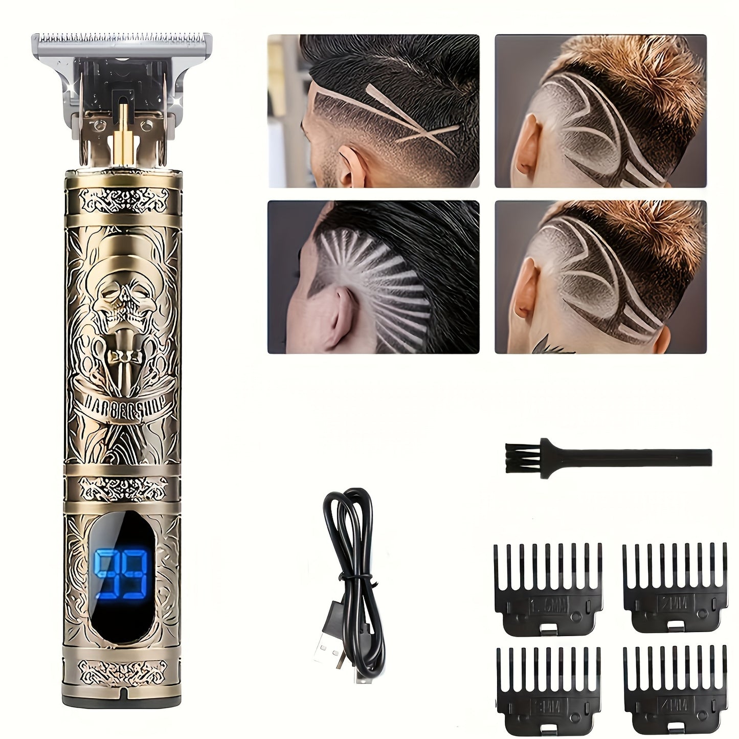 Tondeuse électrique homme - rechargeable - Cheveux - Barbe - Epilation